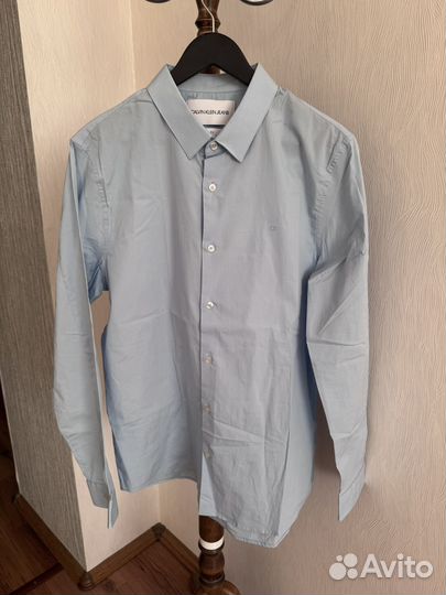 Рубашка Calvin Klein голубая