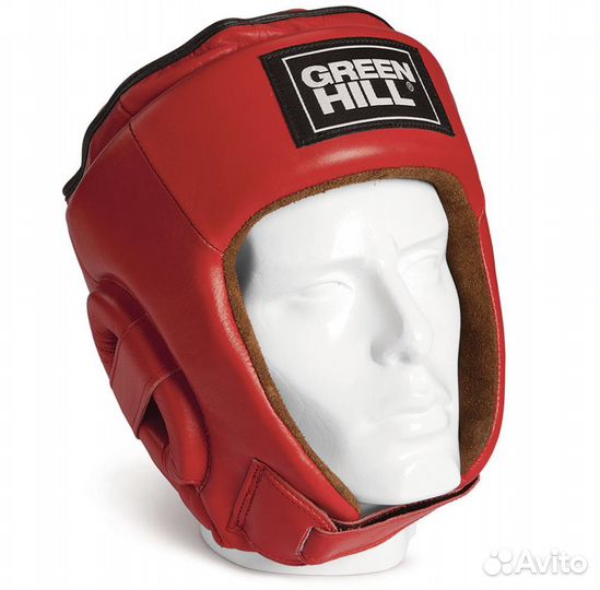 Шлем бокс green hill натуральная кожа XL