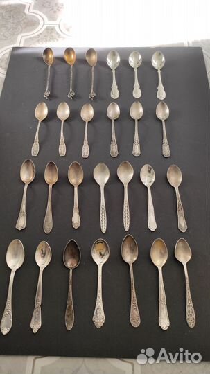 Чайные ложки СССР, Россия. Серебро 875,916,925