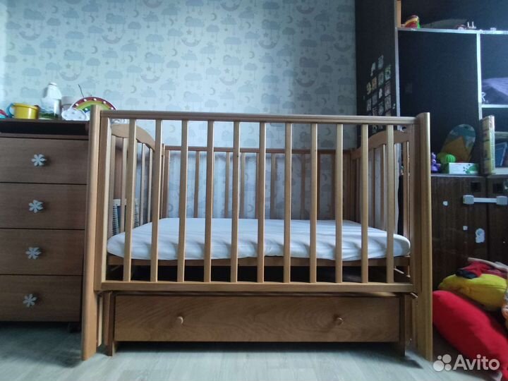 Кровать детская Кубаночка-1 + матрас Plitex