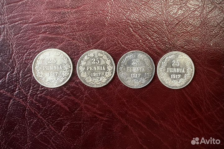 25 Пенни 1917 без короны