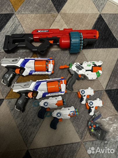 Игрушки для мальчика.Бластер nerf,xhot