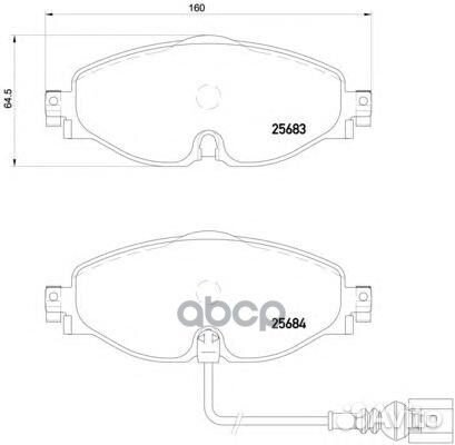 Колодки тормозные дисковые перед P85126 Brembo