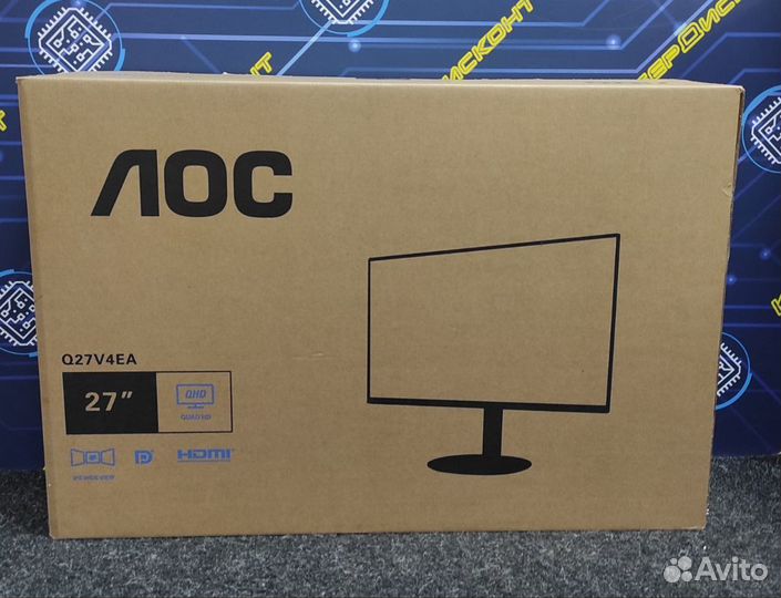 AOC Q27V4EA Ultra HD 2K (2560x1440), 75 Гц, IPS