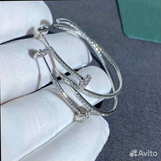 Золотые серьги Cartier 1,35ct