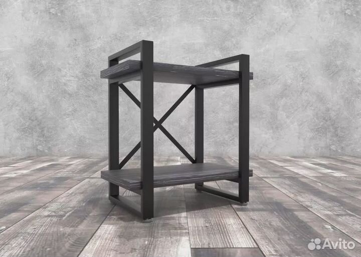 Тумба прикроватная Айсберг Лофт 40 черный/северное