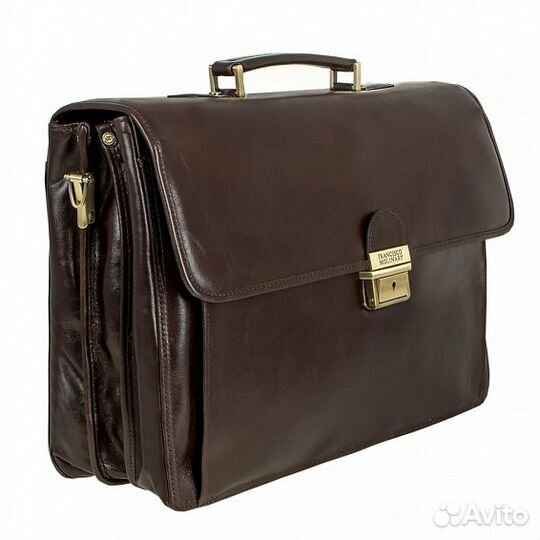 Мужской кожаный портфель Francesco Molinary новый