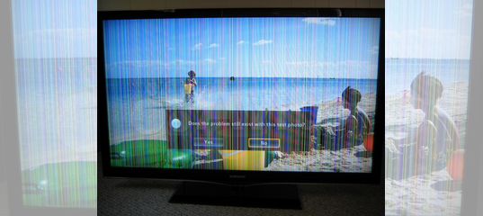 Вертикальные полосы на телевизоре lg