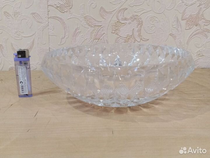 Ваза для фруктов хрустальная