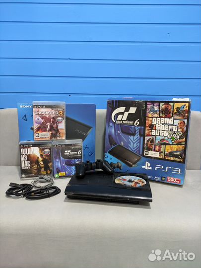 PS3 500gb 12игр super slim