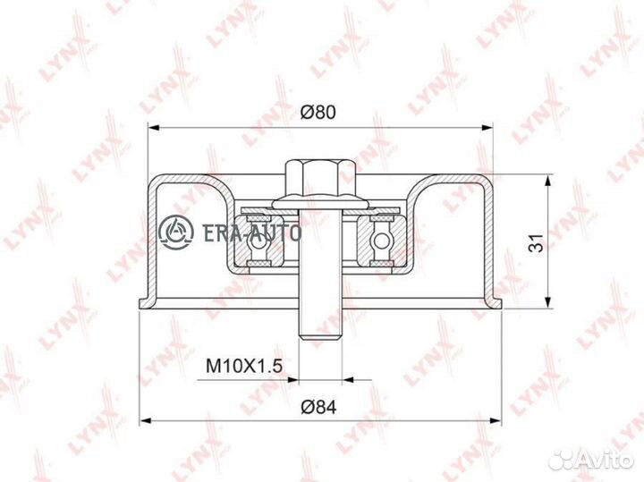 Lynxauto PB5141 ролик натяжной\ Mitsubishi Pajero L200 KA4T 05-15