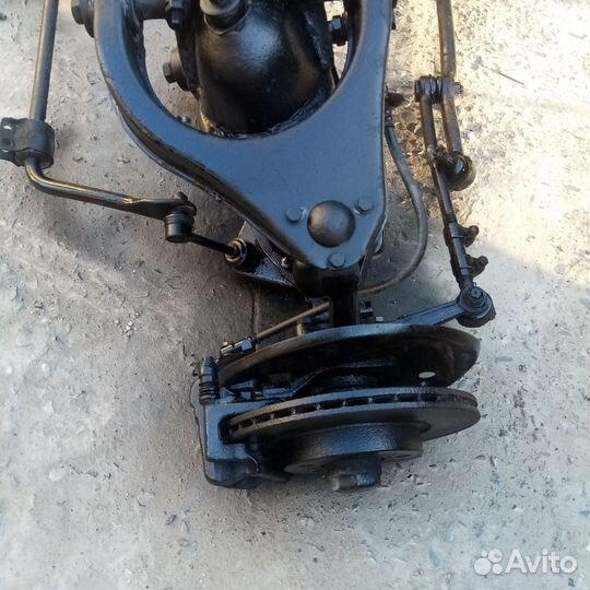 Передняя балка, подвеска на Волгу в сборе