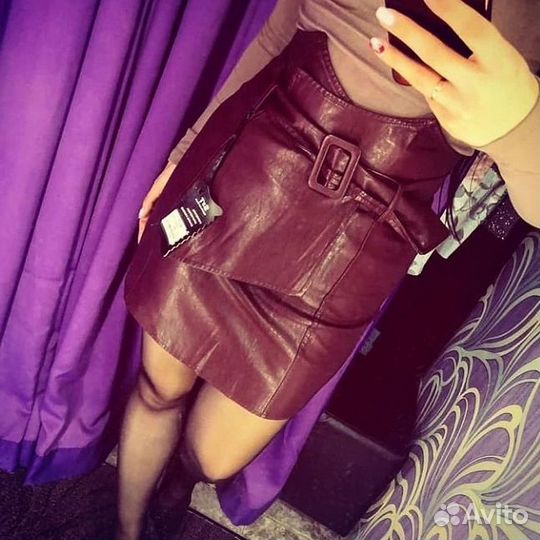 Юбки кожа новые