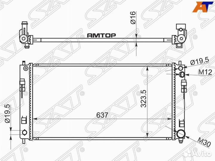 SAT NS0019 NS0019 SAT Радиатор основной