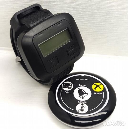 Кнопка вызова официанта, персонала с часами Эконом