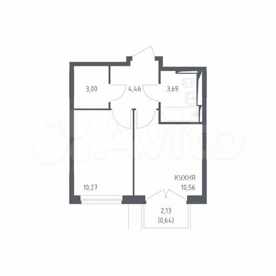 1-к. квартира, 32,8 м², 13/14 эт.