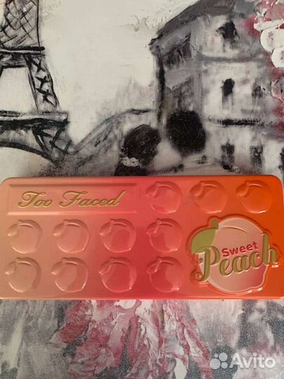 Палетка теней too faced sweet peach