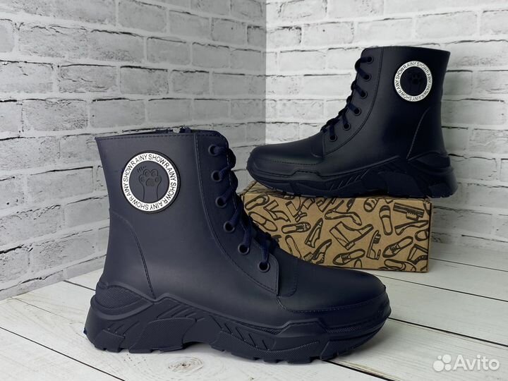 Резиновые сапоги ботинки новые