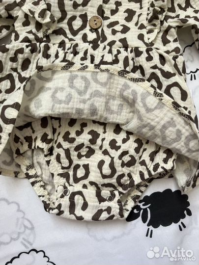 Муслиновое платье боди для девочки 56