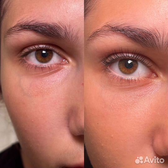 Ламинирование ресниц, оформление бровей