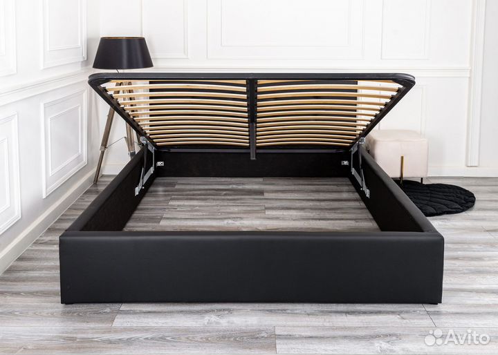 Кровать с подъемным механизмом 140х200 Роза черная