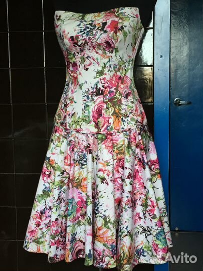 Корсет и юбка солнце нарядный летний комплект 44р