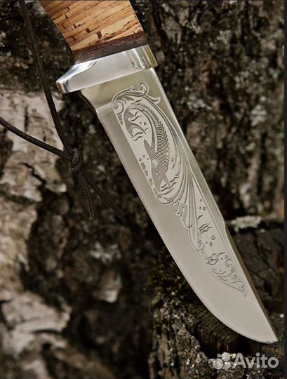 Нож подарочный с гравировкой из стали 95Х18