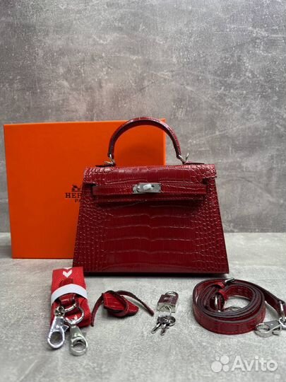 Сумка женская Hermes Kelly 22 крокодил