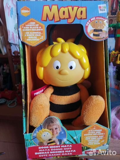 Мягкая музыкальная игрушка ночник пчёлка Майя