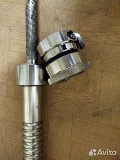 Грифы олимпийские, блины обрезиненные