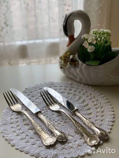 Столовые приборы серебрение винтаж Италия