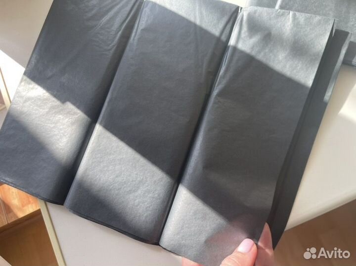 Упаковочная бумага тишью из 3-х упаковок черная