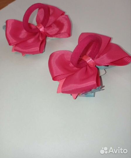 Бантики, резинки, Маша и Медведь, ручная работа