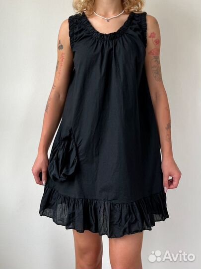 Сарафан черный Италия y2k