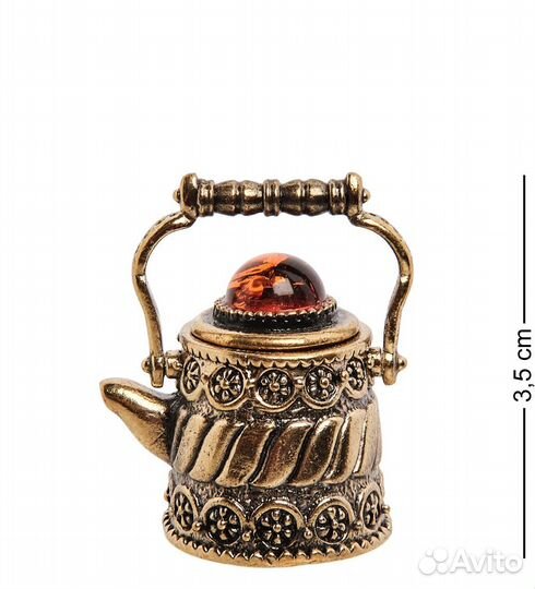 Наперсток Чайник Ажурный (латунь, янтарь) A2163622