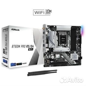 ASRock B760M PRO RS/D4 wifi, Socket 1700 новая с г