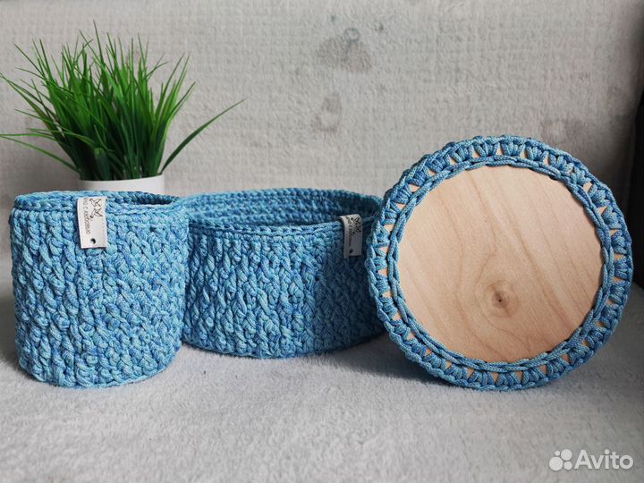 Набор корзинок из полиэфирного шнура