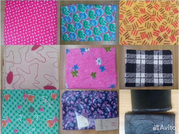 Ткани: хлопок, вельвет, искусственная замша