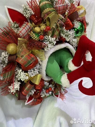 Новогодний венок ручной работы