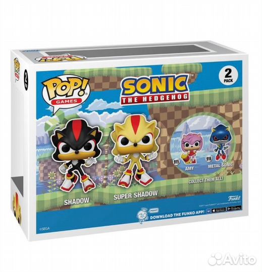 Фигурка Шэдоу и Супер Соник Funko светящиеся