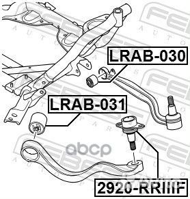 2920rriiif опора шаровая верхняя Land Rover Ra