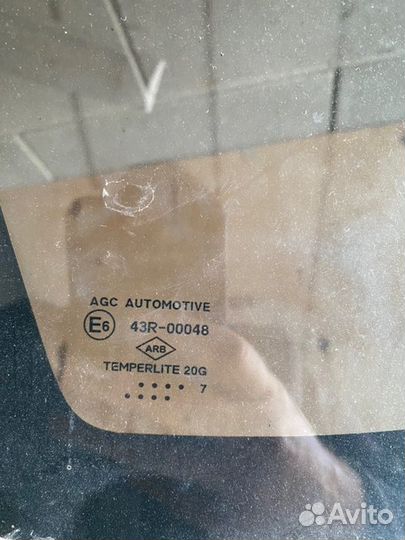 Стекло форточка заднее левое Renault Duster HSA