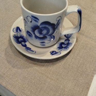 Чайная пара Гжель