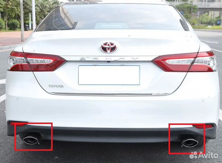 Второй выхлоп Toyota Camry V70 2018