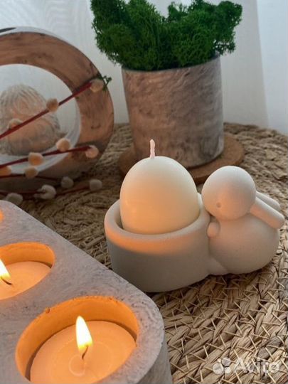 Пасхальный декор, свечи. Ручная работа