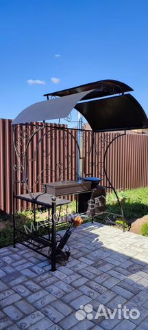 Мангал с крышей
