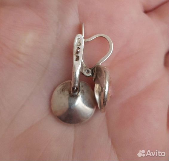 Серьги посеребрённые