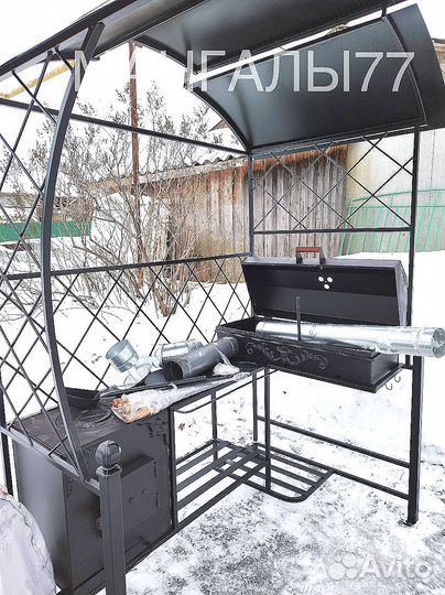 Мангал с крышей