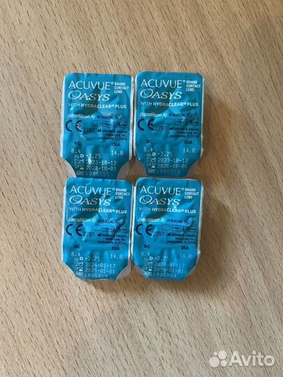 Линзы acuvue oasys двухнедельные -3.25 и -2.75