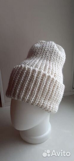 Шапка с отворотом с удлиненной макушкой